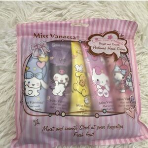 Sanrio miss Vanessa Cute Character Hand Cream Set of 5 Pink Purple, Yellow, Blue